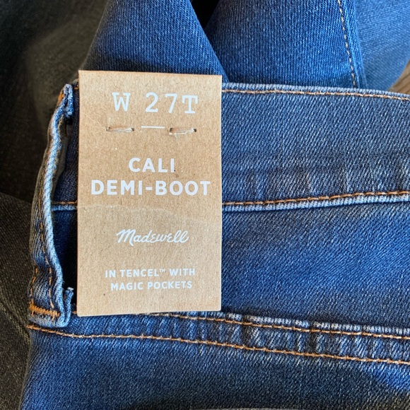 MADEWELL Cali Demi-Boot Jeans Danny Wash Women’s 28 Tall Magic Pockets - Picture 9 of 11